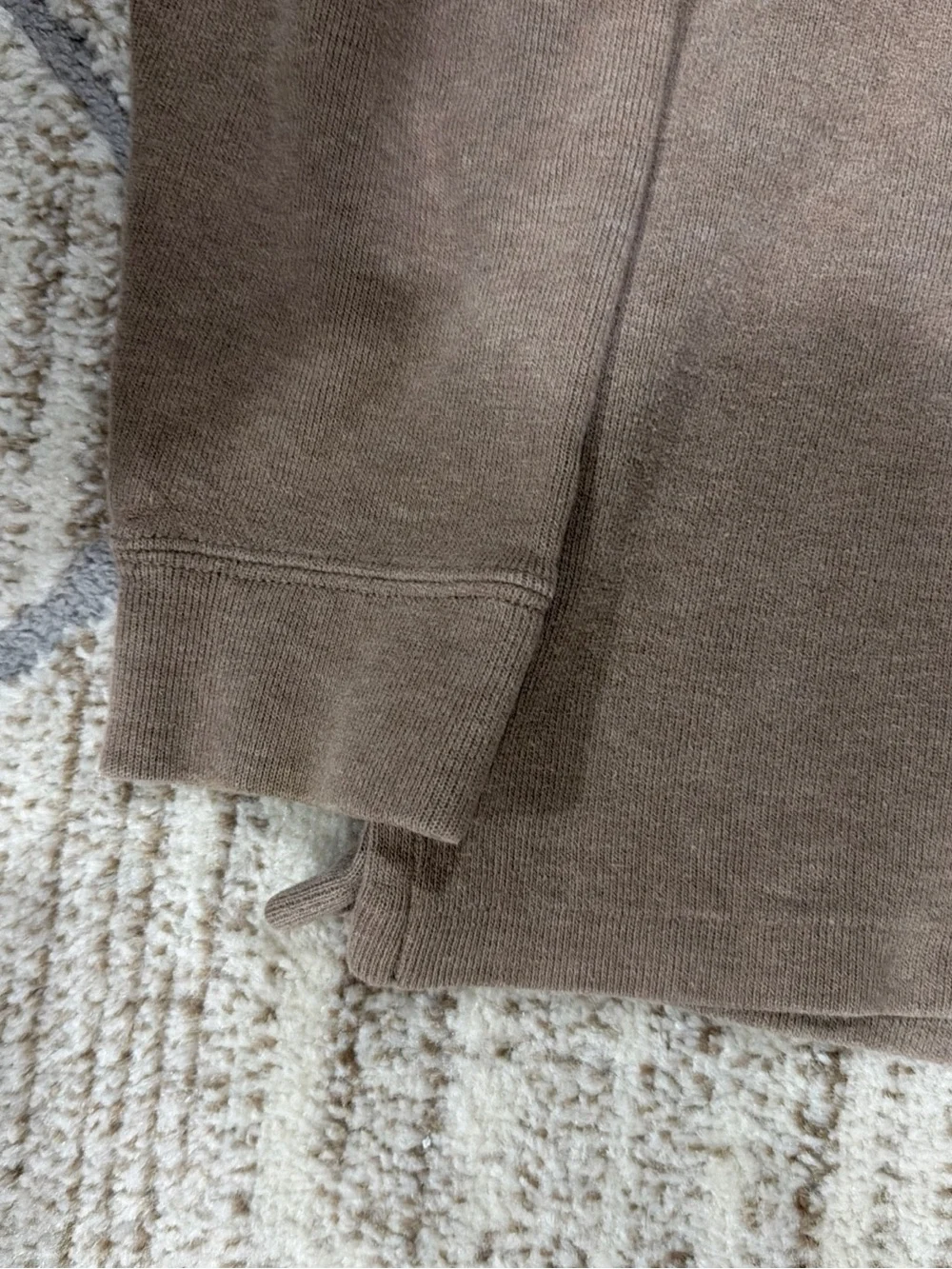 Polo Ralph Lauren Men's XL Beige Quarter Zip Pullover Blue Pony Cotton Sweater